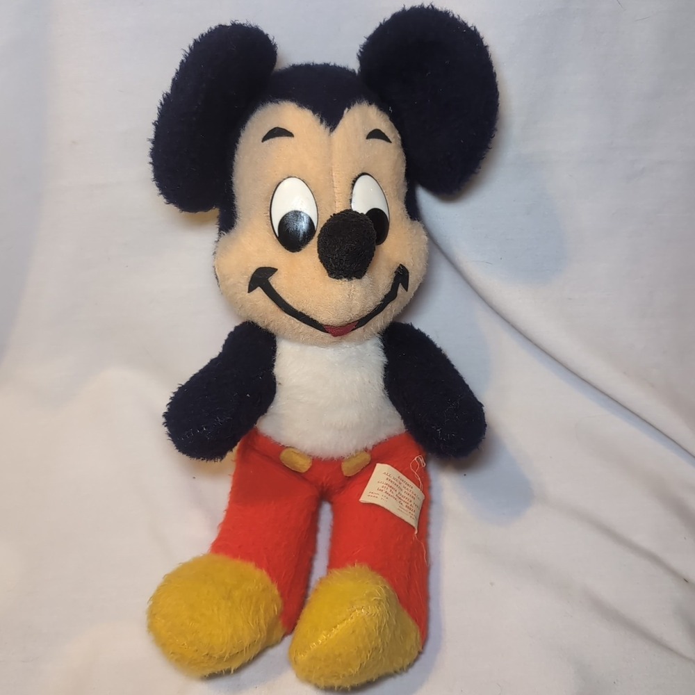 Vintage 1960s Walt Disney 15" Mickey Mouse California Stuffed Toys Plush w/ Tag